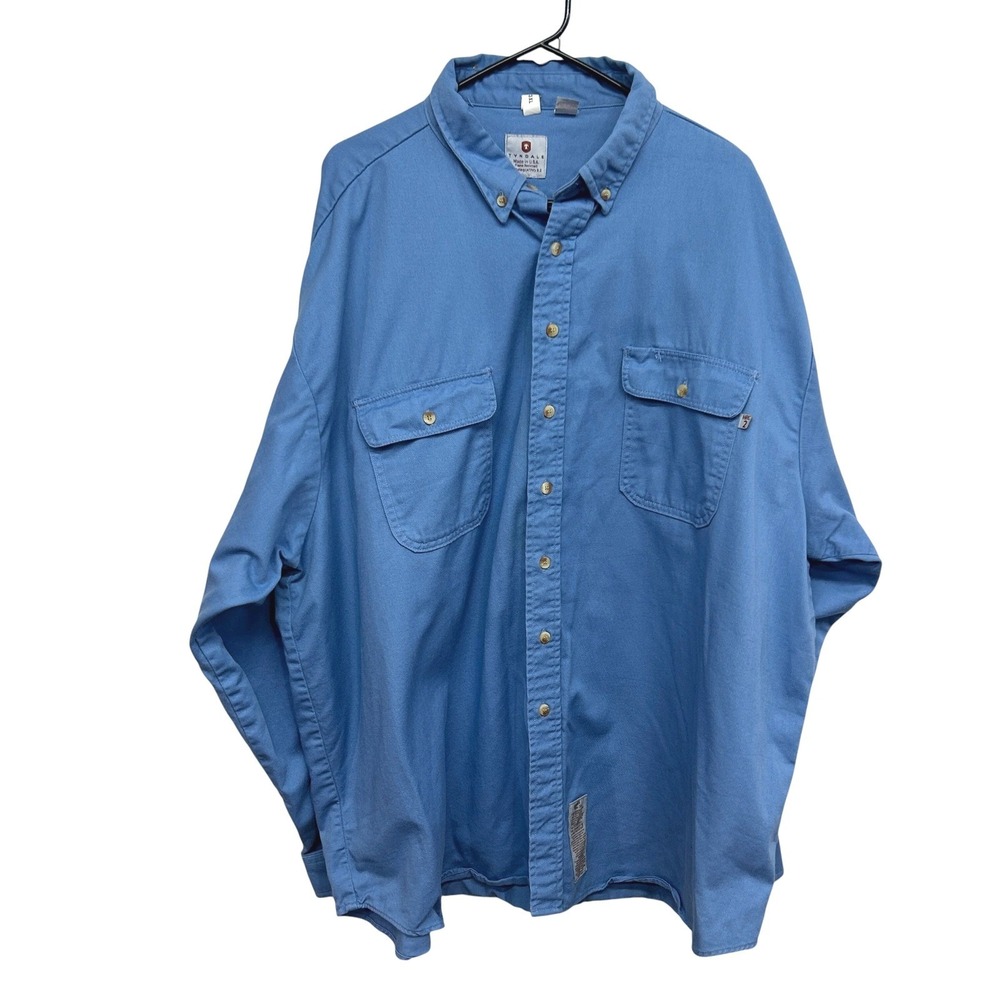Tyndale flame resistant work shirt‎ 3XL blue industrial welding utility gorpcore